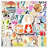 Yoga Stickers |50Pcs Yoga Waterproof Vinyl Decals for Water Bottles Laptop Luggage Cup Mobile Phone Computer Skateboard Refrigerator Wardrobe Guitar Car Motorcycle Bike Décor