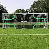 ORKZ Soccer Shooting Target Net | Fits 24x8 ft Regulation Goals | Visual Target Zones to Improve Accuracy | Iron-Weighted Bottom | Carry Bag Included | Soccer Training Equipment
