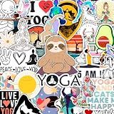 100Pcs Yoga Stickers and Decals for Laptop and Water Bottles - Yoga Gifts for Women, Gifts for Women & Men