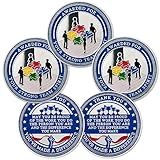 BHealthLife 5 Pcs Team Spirit Award Coins Set - Employee Appreciation Coins for Teamwork Recognition - Inspirational Team Gifts for Employee Coworkers Student