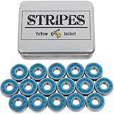Yellow Jacket Premium Inline Skate Bearings, Roller Skate Bearings, 608, ABEC 9, Bomber Blue (Pack of 16)