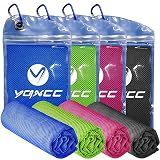 YQXCC 4 Pack Cooling Towels (47"x12"), Ice Cool Towels for Neck & Face