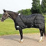 Country Pride Sentinel Channel Quilt Horse Stable Blanket, Midweight Open Front, 420D Nylon Outer Shell, 250g Poly-Fill Insulation, Wither Protection, Adjustable Leg Straps, Bias Surcingle (78,Black)