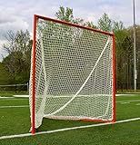 CRANKSHOOTER High School Lacrosse Practice Goal, 6x6x7, with 6mm White or Black Net. Lacing Rails, 59 lbs (6mm White Net)
