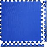 Meister X-Thick 1.5" Interlocking EVA Foam Mats - 2X Cushion for Wrestling, MMA Takedowns & Gymnastics - 2'x2' Tiles - Blue - 10 Tiles (40 Sqft)