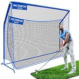 10x7ft Golf Net w/Extra Striking Net, Heavy Duty Golf Hitting Practice Net