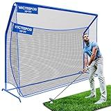 10x7ft Golf Net w/Extra Striking Net, Heavy Duty Golf Hitting Practice Net