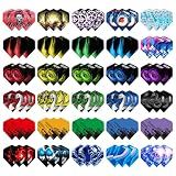 CyeeLife Standard Dart Flights 30 Sets 90 Pcs Durable PET Replacement Feather Tail Wing for Steel Tip and Soft Tip Darts - Perfect Accessories Equipment Supplies for Dart Games (90pcs)