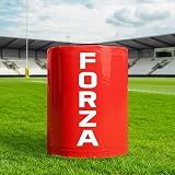 FORZA Low Height Rugby Tackle Bag – Pro Model Contact Training Pad with Shock Reducing Foam Core, 615gsm Reinforced Cover & Padded Handles – Junior to Senior Rugby Practice Bag (Red, Senior)
