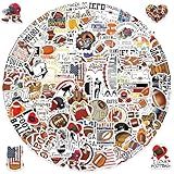 100pcs Football Stickers for Water Bottle, American Football Rugby Vinyl Waterproof Decal for Boy Teen Adult Laptop Phone Skateboard Guitar Luggage Notebook Helmet