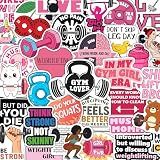 100Pcs Fitness Stickers, Weightlifting Training Gym Stickers for Water Bottle, Laptop - Workout Gifts, Weight Lifting Party Supplies
