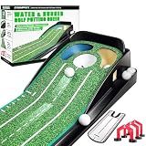 CHAMPKEY Professional Hazard Golf Putting Green Come with Golf Putting Gates and Putting Mirror - Progressive Slope Tech and Noise Reduction Tech Golf Putting Mat(LITE Version)