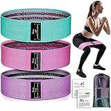 Renoj Resistance Bands, Yoga Starter Sets for Women and Men, 3 Set of Stretch Exercise Workout Bands for Booty Legs, Elastic Pilates Flexbands