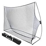 GoSports 10 ft x 7 ft Golf Practice Hitting Net - Personal Driving Range for Indoor or Outdoor Use - Black