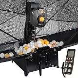 ZXMOTO Table Tennis Robot with Capture Net Automatic Ping Pong Ball Training Machine with 100 Ping Pong Balls, 9 Kinds Spin Balls