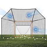 SmartBackstop for Lacrosse, Practice Smart®. Attaches Directly to Goal & Folds Away When not in use, 14 x 10 ft of Durable net Coverage, fits All Round & Square Corner Regulation 6 x 6 Goals.