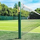 Vermont Round Tennis Posts [Optional Sockets] | ITF Regulation Posts – Brass Winder Included (Posts Only)