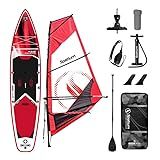 Spatium 6m² Wind Sail Inflatable Windsurfing Board Inflatable Windsurf Sail Board for Newbie Friendly Windsurfer