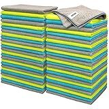 FIXSMITH Microfiber Cleaning Cloth - Pack of 50, Microfiber Towels for Cars 16 x 12 in, Highly Absorbent Cleaning Rags, Lint-Free, Streak-Free Cleaning Cloths for Car Kitchen Home Office