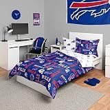 FOCO Buffalo Bills NFL Team Color Bed in a Bag Comforter Bedding 5 Piece Twin Set