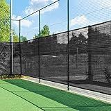 Vermont Tennis Court Wind Screen & Privacy Screen Windscreen | 6’ x 60 or 6’ x 40’ Tennis Court Shade Cover – Green, Navy or Black [Optional Logo] (Without Logo, Black, 40ft x 6ft)