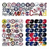 AcAliA 100 Pcs Sports Stickers,Baseball Stickers,Baseball Team Logo Decals,Hydroflask Bottles Waterproof Vinyl Decals(100L)