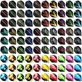 centaur 90Pcs Dart Flights with Flight Protectors, 30 Sets Durable Standard PET Dart Flights for Soft Tip Steel Tip Darts