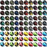 centaur 90Pcs Dart Flights with Flight Protectors, 30 Sets Durable Standard PET Dart Flights for Soft Tip Steel Tip Darts