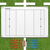 FORZA 35in x 24in Double-Sided Sports Coaching Whiteboard | 13 Sport Options - Dry Erase Board Equipped with Magnetic Markers, Pen & Eraser (Rugby, with Carry Bag)
