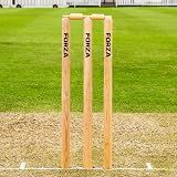 FORTRESS Wooden Cricket Stumps [ICC Regulation] – Professional Timber Stumps for Competitive Cricket (Club Stumps, Senior (28in))