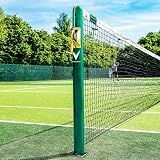 Vermont Round Tennis Posts [Optional Sockets] | ITF Regulation Posts – Brass Winder Included (Posts Only)