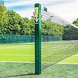 Vermont Square Tennis Posts [ITF Regulation] | 76mm Powder Coated Steel – Optional Ground Sockets (Black, with Ground Sockets)
