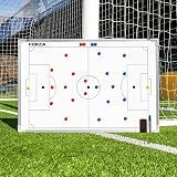 FORZA 35in x 24in Double-Sided Sports Coaching Whiteboard | 13 Sport Options - Dry Erase Board Equipped with Magnetic Markers, Pen & Eraser (Soccer, Without Carry Bag)