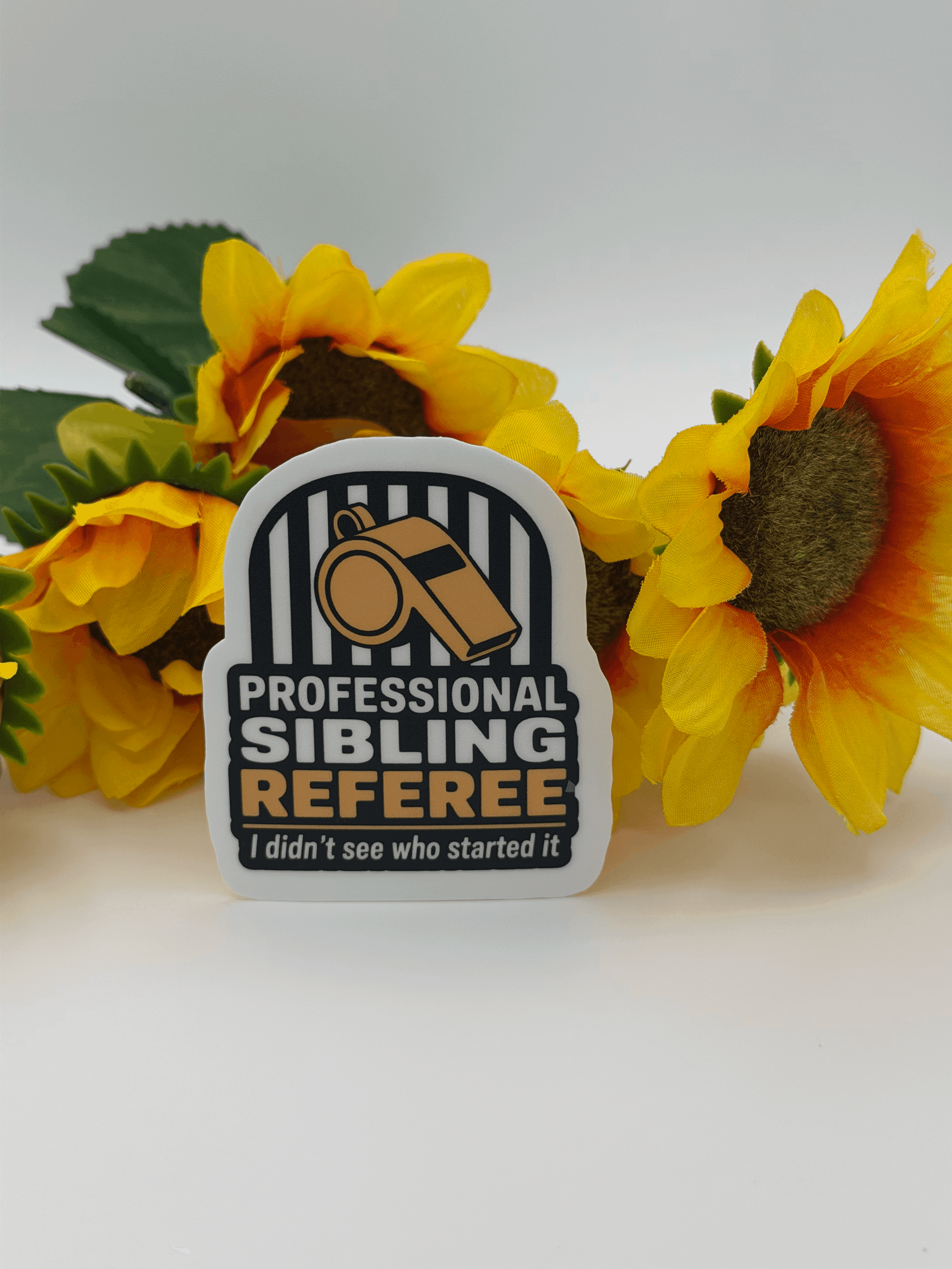 Professional Sibling Referee Funny Whistle Sticker