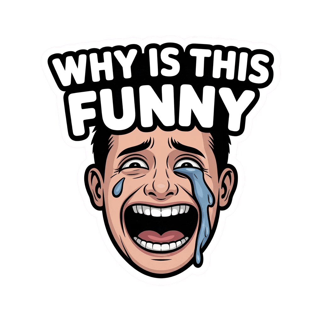 Funny Crying Face Meme Vinyl Sticker