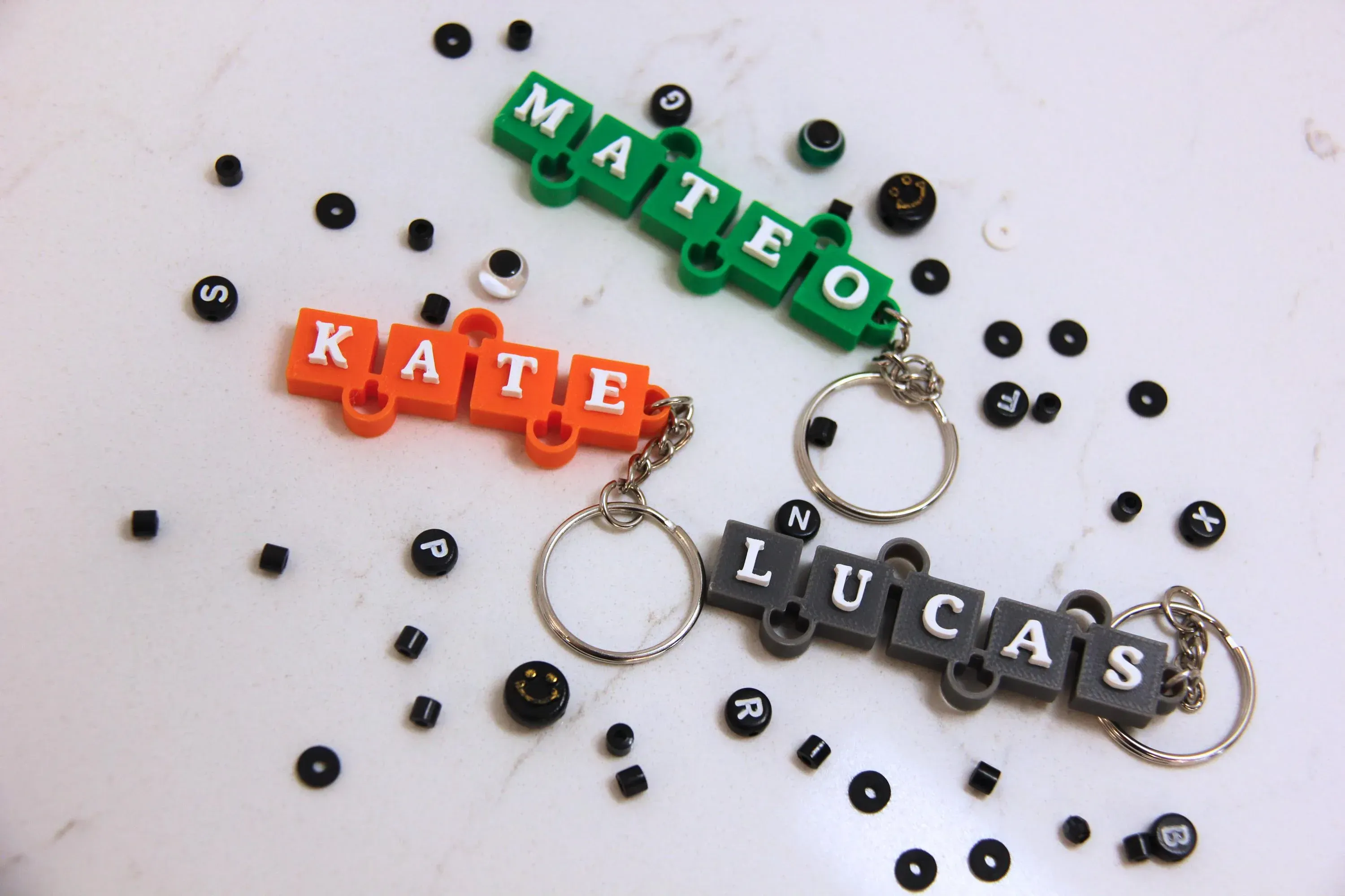 Custom 3D Printed Name Keychain